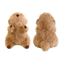 Jouet en peluche de simulation de loutre en tissu doux poupée en peluche de loutre de simulation en gros poupée en peluche de loutre d'animal brun