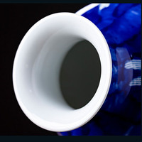 Jingdezhen — vase en céramique antique, style Ming et Qing, en céramique bleu et blanc