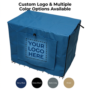 Casa de entrenamiento para mascotas con estructura de hierro resistente al óxido, cubierta de <span class=keywords><strong>jaula</strong></span> para <span class=keywords><strong>perros</strong></span> de tela Oxford azul, plegable, de alambre metálico. - Product Image 1
