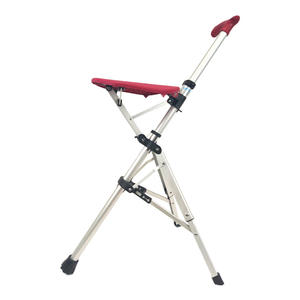 كرسي ملون خفيف الوزن من الألومنيوم مع زر واحد قابل للطي مطاطي ذو 3 أقسام عمود رحلات للاستخدام الخارجي - Product Image 2