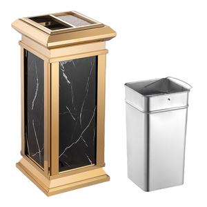 Cubo de basura de acero inoxidable para área pública, cubo de basura duradero de gran capacidad, contenedor de basura moderno para oficina de <span class=keywords><strong>Hotel</strong></span> y centro comercial - Product Image 3