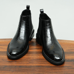 Botas de Tobillo Personalizadas Originales de Cuero Genuino para Hombre, Estilo Oxford, Listas para el Invierno, Adecuadas para Caminar de Forma Casual - Product Image 1