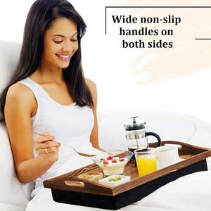 <span class=keywords><strong>Plateau</strong></span> en bois pour coiffeuse cosmétique domestique, <span class=keywords><strong>plateau</strong></span> <span class=keywords><strong>de</strong></span> <span class=keywords><strong>service</strong></span> en bambou, table <span class=keywords><strong>de</strong></span> genou en bambou <span class=keywords><strong>avec</strong></span> poignée et <span class=keywords><strong>coussin</strong></span> détachable - Product Image 5