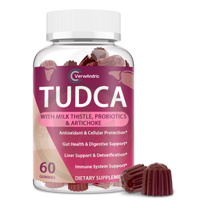 Compléments OEM TUDCA sans sucre, bonbons gélifiés <span class=keywords><strong>au</strong></span> chardon-Marie et à l'artichaut pour le soutien hépatique, la détoxification et la santé digestive, 60 unités - Product Image 1
