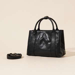 Bolso de piel de vaca suave con asa para el hombro, un bolso cruzado retro y sencillo de gran capacidad para mujer - Product Image 2