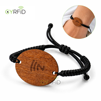 Bracelet en bois personnalisé avec logo, bracelet intelligent en bois écologique, bracelet en bois NFC, bracelet RFID pour cadeaux d'hôtel et de complexe hôtelier
