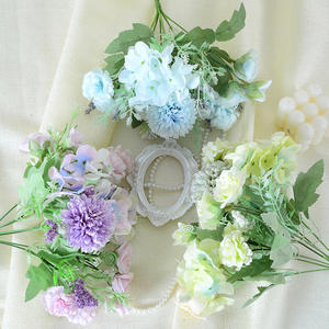 Высокое качество 7 голов гортензии цветы Искусственные Свадебные розы мини шелковые цветы кусты искусственные - Product Image 6