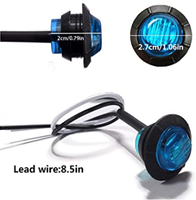 3/4 ''12V rond LED lumière latérale haute luminosité feu de dégagement LED balle bouton feux de position latéraux pour remorque camion voiture