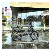 Bicicleta Eléctrica Cruiser V8, Ebike C80, Moto Eléctrica con Kit de Motor Dual V8 de 250w, Bicicleta Eléctrica de Montaña VOMO, Bicicleta Eléctrica Urbana
