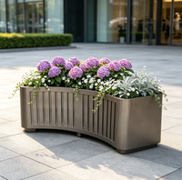 Grand bac à plantes classique en métal, durable, avec revêtement en poudre, écologique, pour jardins extérieurs, patios, usage commercial