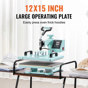 DB 12X15 in 2-in-1เครื่องรีดร้อนกึ่งอัตโนมัติพร้อมคุณสมบัติเปิดอัตโนมัติสำหรับเสื้อยืดหมวกจานแก้วปากกาสำหรับ110V และ220V - Product Image 5