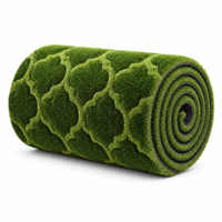 Tapis d'herbe artificielle 3D à motif personnalisé, gazon synthétique coloré et doux pour terrain de jeux et jardin