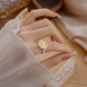 9 Dainty Cluster 4*6mm Oval cut <b>Garnet</b> Floral <b>Rings</b> 925 Silver Gold Plated Colorful Gemstone Natural Stone Jewelry Wholesale - Product Image 4