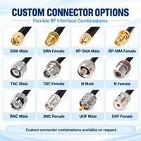 Câble coaxial semi-flexible UNISIN OEM RG405 SMA mâle vers N mâle, conducteur en cuivre, longueur personnalisée, 50 PTFE, 6 GHz, 5G, IoT, GPS