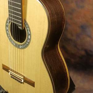 Ma Mei Handmade Full Single Ramirez Classical Guitar 39-Inch White Pine Double-Sided Board Ebony Full Bug Glue - Product Image 2