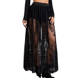 Nouvelle collection été de vêtements pour femmes : Jupe longue gothique en dentelle transparente, style sombre, tendance - Product Image 5