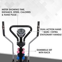 Vélo d'exercice aérien de haute qualité, entraîneur elliptique croisé avec haltères et ceinture de torsion, machine à pédales pour l'entraînement corporel à domicile, Spacewalk