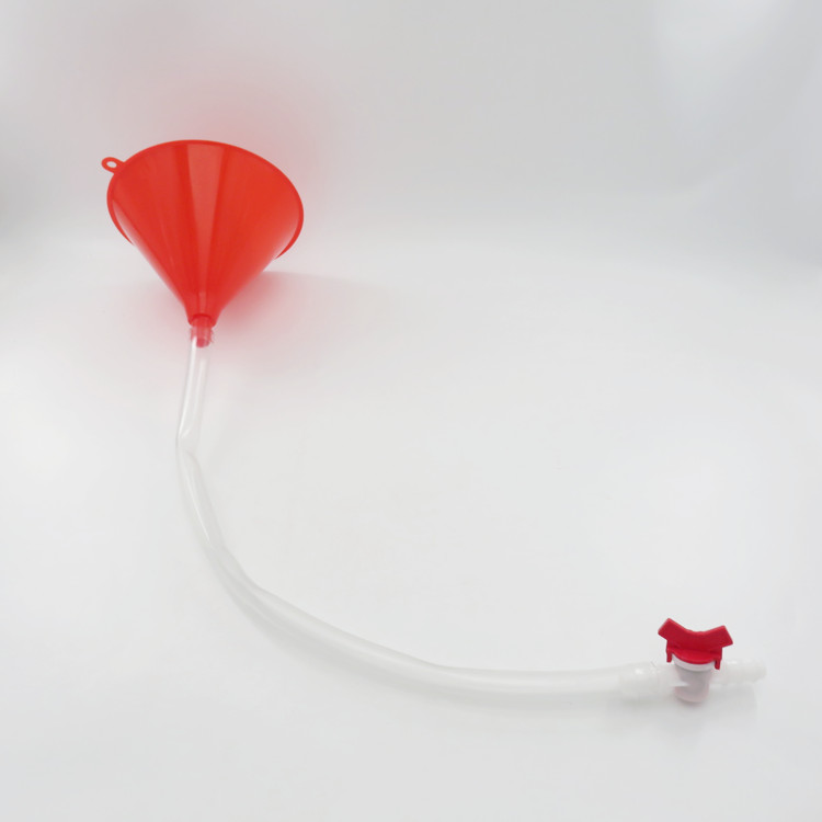 Beer Bong with Valve - Best Beer Funnel, Drinking Games Beer Funnel, for College Parties - Transparent Beer Bong