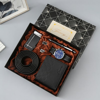 Coffret cadeau de luxe personnalisé pour homme, portefeuille, ceinture, montre, lunettes de soleil, 4 pièces, fête des pères, Noël, Saint-Valentin, coffret cadeau pour homme