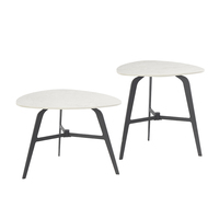 Table d'appoint d'angle moderne et simple pour la maison, la salle à manger, le balcon, le canapé ou comme table basse à thé ou à café, en métal durable, meubles en fer