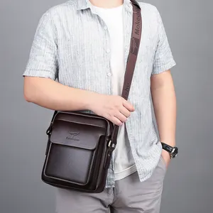 Пользовательские высококачественные модные водонепроницаемые сумки-мессенджеры из искусственной кожи через плечо для мужчин в деловом стиле