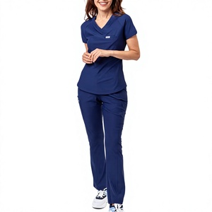 Nouvelles tenues médicales personnalisées en polyester, rayonne et élasthanne – Ensembles d'uniformes d'infirmière pour hôpitaux et cliniques - Product Image 1