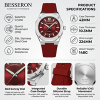 Montre de sport à quartz pour homme, avec cadran lumineux de luxe, boîtier en acier inoxydable, bracelet en caoutchouc, personnalisable avec votre logo – Vente chaude OEM pour fournisseurs de montres