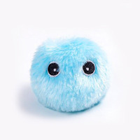 Jouet pour chat en peluche, balle interactive douce avec son simulé et herbe à chat pour les dents