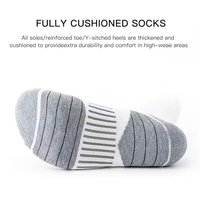 Chaussettes de sport à logo personnalisé, semelle rembourrée, haute élasticité, chaussettes de fitness athlétiques, chaussettes de course pour hommes