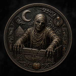 Colección de Monedas de Cobre Estampadas de Halloween, Regalo para Amantes del Gótico, Decoración Espeluznante con Temática de Brujas, Esqueletos, Calabazas y Cementerios - Product Image 3