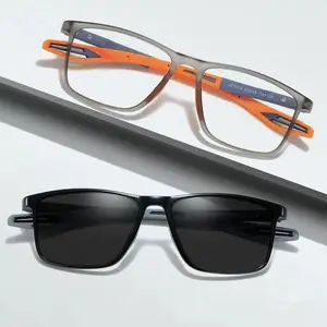 Wholesale Ultralight Anti Blue Light Eyeglasses UV400 Sports Photochromic Myopia Glasses For Unisex