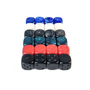 Dés en acrylique personnalisés avec logo imprimé D6 16mm, vierges, pour fabrication DIY, motif nacré, en plastique, OEM - Product Image 4