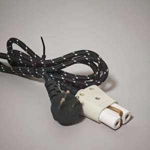 Cable de Alimentación Trenzado para Plancha Eléctrica Israel Jordan 16A 250V, Conector de Enchufe de 2 Pines - Product Image 4