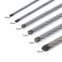 Câble métallique en acier inoxydable 304, construction 7x7, de 0,8 mm à 10 mm, norme AISI, finition de surface TSHS brillante, fourni par l'usine