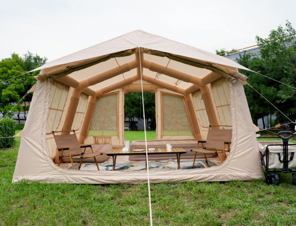 15sqm Factory Wholesale Outdoor Wild Inflatable Automatic Overnight Rainproof Tent For Camping
