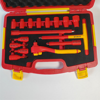 S684-16 SFREYA VDE 1000V Outils d'isolation isolés, coffret à outils, double couleur, jeu de clés à douille de 16 pièces