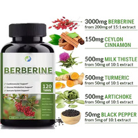 Ausreson OEM Comprimés de Berbérine HCl Curcuma Cannelle Berbérine de Ceylan Suppléments Métabolisme Comprimés de Berbérine