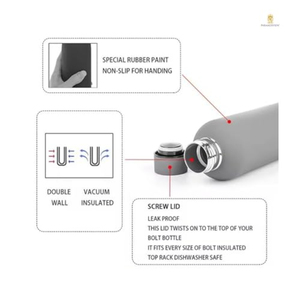 Botella Personalizada <span class=keywords><strong>de</strong></span> Boca Pequeña con Tapa Hermética, Vaso Aislado al Vacío <span class=keywords><strong>de</strong></span> Acero Inoxidable 304 <span class=keywords><strong>de</strong></span> Doble Capa para Deportes al Aire Libre - Product Image 5