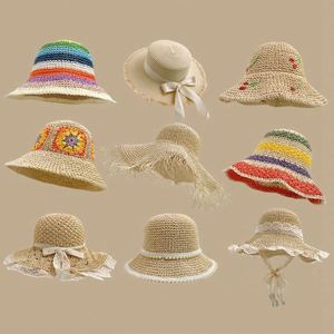Nouvelle collection – Chapeau canotier en raphia tressé pour femme, grand bord, protection solaire, idéal pour la plage, les voyages et le ski - Product Image 1