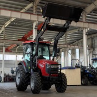 Peralatan Mesin Pertanian 75hp Traktor Mini Multifungsi dengan Pemuat Depan Traktor Pertanian