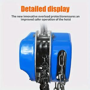 1 Ton rantai tangan Hoist 6M kapasitas angkat tugas berat G80 rantai blok 20ft rantai baja galvanis untuk gudang/Konstruksi/Dock - Product Image 5