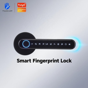 Nhà hiện đại sử dụng kỹ thuật số vân tay thông minh khóa cửa tuya ttlock app điều khiển từ xa mật khẩu mở khóa xử lý với mạng wifi - Product Image 1