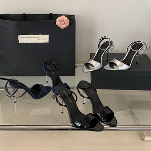 Peep Toe Talon Pantoufle 2025 New Arrival Female Shoes Kitten Gold Fashion <b>Slippers</b> Women <b>Mules</b> Heels - Product Image 6