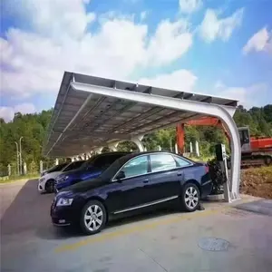 OEM新能源光伏充电桩车棚太阳能离网供电系统太阳能光伏停车棚