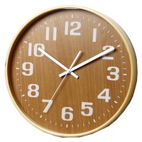 Horloge murale ronde suspendue en bouleau écologique, horloges murales numériques en bois avec un prix supérieur
