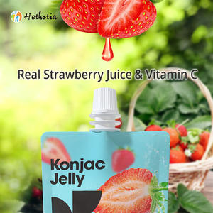 Naturel Sain Consommation Directe Zéro Gras Sans Sucre Faible en Gras Faible IG Sans Allergène Végétalien Gelée de Konjac à <span class=keywords><strong>la</strong></span> Fraise - Product Image 6