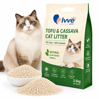 70% Tofu 30% Singkong Pasir Kucing Alami Berbasis Tanaman Dapat Dibuang di Toilet Cepat Menggumpal Rendah Debu Pasir Kucing