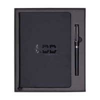 SIDAIXUE A5 Cuaderno de Tapa Dura Negra, Agenda Diaria con Encuadernación Térmica, Bolígrafo y Caja de Regalo Incluidos