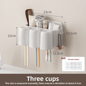 LANZYLO ODM Portaspazzolino in Plastica da Parete Senza Foratura per Bagno/Toilette, per Spazzolini Elettrici 72075 - Product Image 5