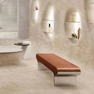 Modern Hotel Bedroom Sofa Bench Bed End Stool Living Room Comfortable Leather Shoe Stool Upholstered Bench - Product Image 6